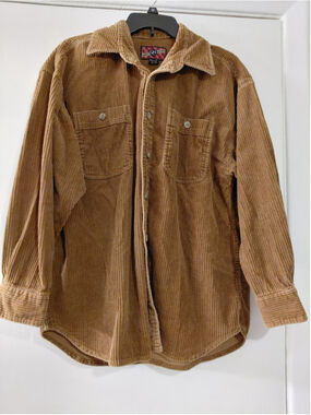 Men's Old College Inn Vintage M Brown Corduroy Button Up Jacket Size Medium